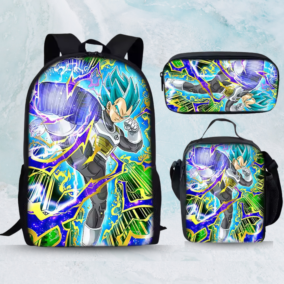Zaini di dragon ball z- 3 pcs-porta pranzo-astuccio-zaino