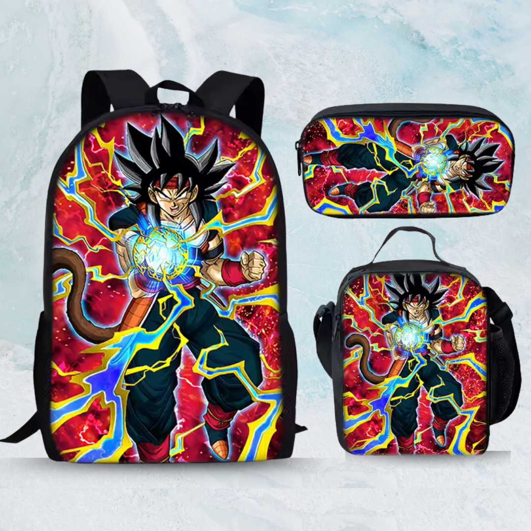 Zaini di dragon ball z- 3 pcs-porta pranzo-astuccio-zaino