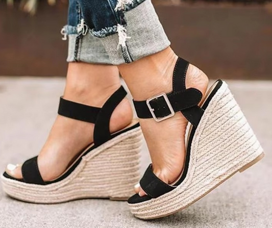 Village Shop - Sandali da donna con zeppa